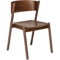 Hubsch Chaise oblique marron foncé