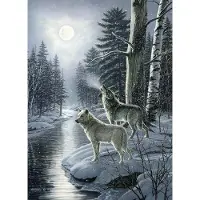 Cobble Hill Puzzle Loups au clair de lune - Random Cut - 1000 pièces