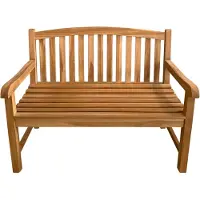 Axi Suki Banc De Jardin En Bois De Teck - Brun | Assise Avec Accoudoirs Et Dossier - Pour 2 Personnes| Pour Parc / Terrasse | 120 X 63 X 95 Cm