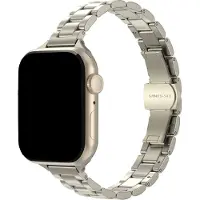 Selencia Bracelet à maillons fin en acier Apple Watch | 38/40/41/42 mm - Lumière stellaire