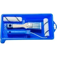 Einhell Kit de rouleaux Hardy Geparakryl – 10 cm – Avec manchon de rechange, pinceau n° 1,5, bac 14 x 30 cm (10 cm)