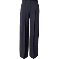 BOSS Pantalon à plis 'Tiana17' bleu marine / blanc