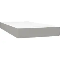 vidaXL Matelas à ressorts ensachés , fermeté moyenne, gris clair, 100 x 190 x 20 cm, tissu