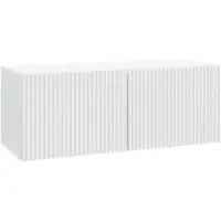 vidaXL Meuble TV mural blanc 78,5 x 31 x 30 cm en aggloméré