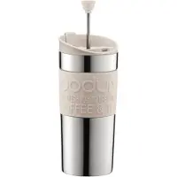 Bodum Cafetière à isolation sous vide en acier inoxydable blanc crème - 0,35 L