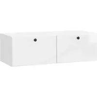 vidaXL Meuble TV mural 98 x 41 x 30 cm Blanc brillant