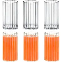 Wilmax England Verres striés Wilmax 250 ml, lot de 6 WL-888624/A6