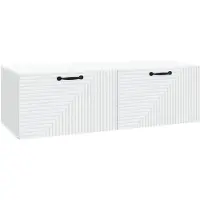 vidaXL Meuble TV mural blanc 98 x 41 x 30 cm en aggloméré