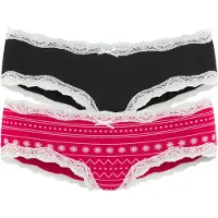 LASCANA Slip rouge sang / noir / blanc