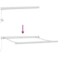 vidaXL Store banne rétractable couleur sable 500 x 300 cm en toile et aluminium