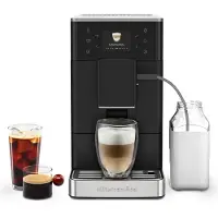 KitchenAid 5KES8453EBM, Machine à expresso, 1,8 l, Grains de café, Moulin intégré, Noir, Argent