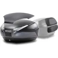 Shad SH48 Dark Grey Ensemble topcase + Housse gris foncé + Dossier