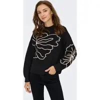 JDY Pull-over 'JDYJella' noir / blanc
