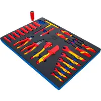 Bgs Garniture de servante d'atelier 3/3 : Jeu de douilles VDE entraînement carré intérieur 10 mm (3/8") 26pcs - 70218