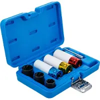 Bgs Jeu de clés à douilles de protection et à profil spiralé, entraînement carré intérieur 12,5 mm (1/2") SW 17 - 21 mm 7 pces - 74297