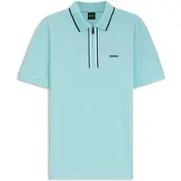 BOSS Philix 10272836 Green Short Sleeve Polo Bleu XL Homme