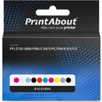 PrintAbout PFI-5100 MBK/PBK/C/M/Y/PC/PM/R/GY/CO multipack 10 couleurs