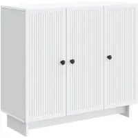 vidaXL Buffet blanc 89 x 34,5 x 80 cm en aggloméré