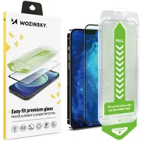 Wozinsky 9H tempered glass with mounting frame for iPhone 15 Plus Premium Glass - black