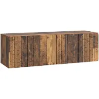 vidaXL Meuble TV mural en bois recyclé 98 x 31 x 30 cm, aggloméré
