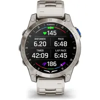 Garmin - 010-02582-51 - D2 Mach 1 - montre intelligente avec bracelet en titane ventilé et bracelet en silicone noir supplémentaire