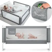 Nukido Barrière de lit 200 cm NK-227 gris