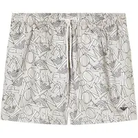 Emporio Armani pour homme. EM000583_AF20440 Maillot de bain taupe à motifs variés (XXL), Beachwear, Polyester