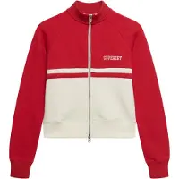 Superdry Veste de survêtement 'Athletic Essentials' crème / rouge