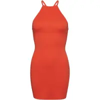 Superdry pour femme. W8011537A Mini-robe dos olympique orange (XS), Casuel, Modal, Sans manches / bretelles