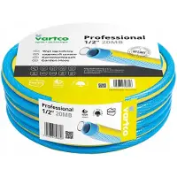Vartco tuyau d'eau à 4 couches Tuyau d'eau potable de qualité alimentaire Anti Twist Tuyau d'arrosage de jardin Tuyau flexible Tricot résistant aux UV 25 Bar 1/2" 20m