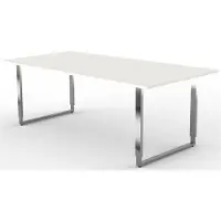 Kerkmann Büromöbelfabrik Konferenztisch AVETO B 2.000 mm weiss x T 1.000 H 680 - 820 mm