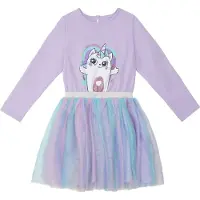 Denokids Robe 'Rainbow Cat' aqua / violet / blanc