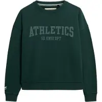 Superdry Sweat-shirt vert foncé / blanc