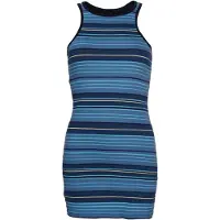 Superdry pour femme. W8011412A Vintage Stripe Racer logo dress blue (L), Bleu, Casuel, Sans manches / bretelles, Le coton biologique, Durabl