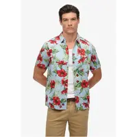Superdry Chemise 'Hawaiian' bleu clair / vert clair / rouge / bourgogne