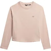Superdry Femme T-shirt Essential Logo à Manches Longues Pink Taille: 42