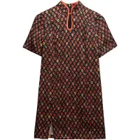 Superdry Robe jaune / rouge / noir