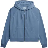 Superdry pour femme. W2012543A Sweat à capuche Studios Relaxed bleu (S), Casuel, Coton