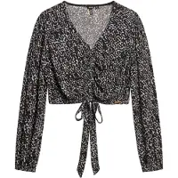 Superdry Chemisier bleu / marron / noir / blanc