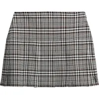 Superdry pour femme. W7210239A Mini jupe plissée en tweed vintage noir (XS), Casuel, Polyester