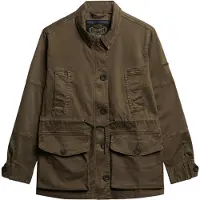 Superdry pour femme. W5011936A Veste marron à taille basse (XS), Casuel, Coton