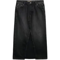 Superdry pour femme. W7210339A Jupe longue noire (28), Casuel, Coton, Denim