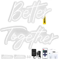 Vevor LED Enseigne au Néon Signe Néon Mural Better Together 61x25 cm &amp; 43x23 cm