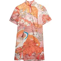 Superdry Robe bleu / taupe / orange / rose