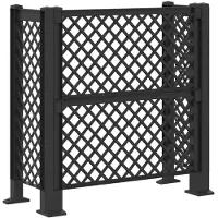 vidaXL Grille pour poubelles Anthracite 123 x 47 x 114 cm PP