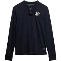 Superdry Vintage Athletic Grandad Long Sleeve T-shirt Bleu S Homme