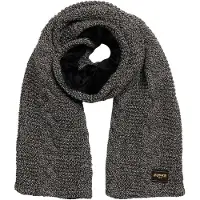 Superdry pour femme. W9310068A Écharpe en tricot torsadé noir (OSFA), Casuel, Classique, Polyester