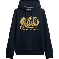Superdry pour homme. M2014357A Sweat à capuche Outfitters bleu marine (M), Casuel, Coton, Manche longue