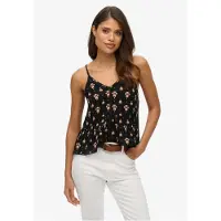 Superdry Vintage Ladder Trim Sleeveless T-shirt Noir L Femme