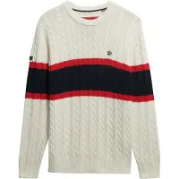 Superdry Pull-over marine / rouge / blanc cassé